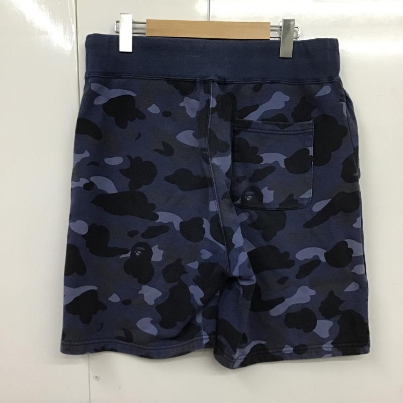 アベイシングエイプ A BATHING APE パンツ ショートパンツ スウェットパンツ L 総柄 紺 / ネイビー / メンズ USED 古着 中古 10085671