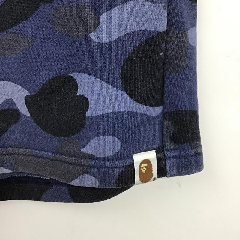 アベイシングエイプ A BATHING APE パンツ ショートパンツ スウェットパンツ L 総柄 紺 / ネイビー / メンズ USED 古着 中古 10085671
