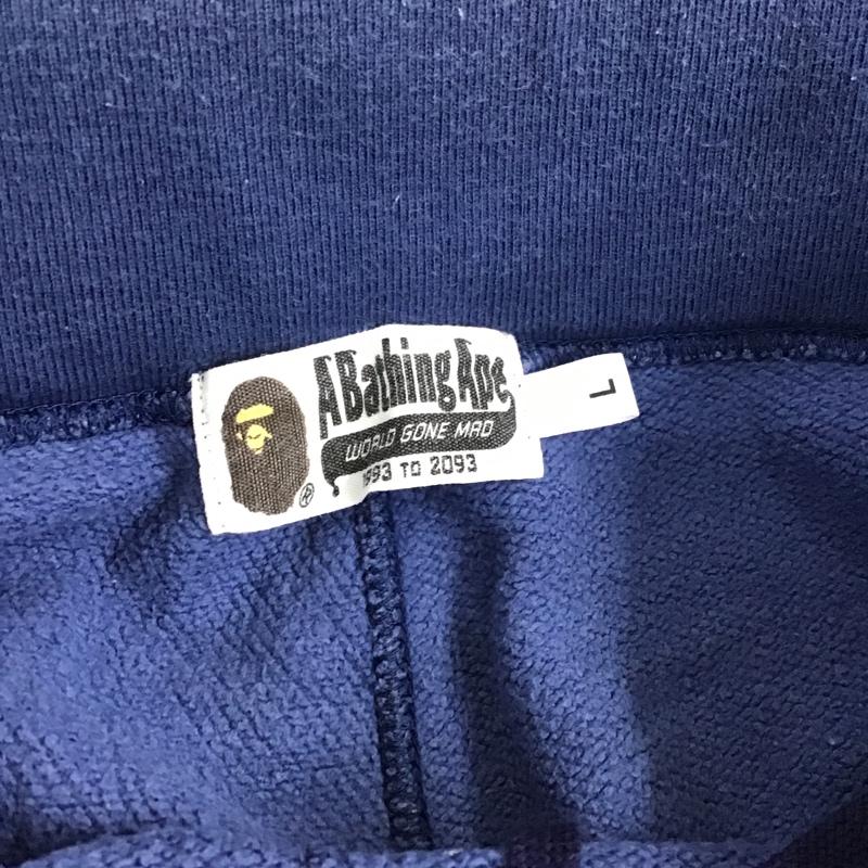 アベイシングエイプ A BATHING APE パンツ ショートパンツ スウェットパンツ L 総柄 紺 / ネイビー / メンズ USED 古着 中古 10085671