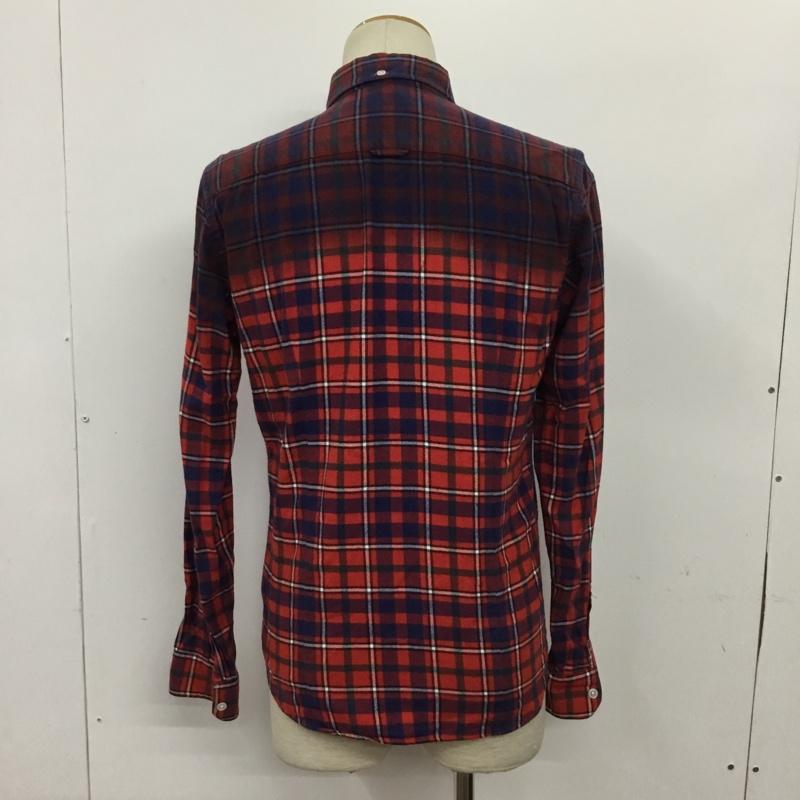 ユニフォームエクスペリメント uniform experiment シャツ、ブラウス 長袖 UE-112026 SPRAY FLANNEL CHECK TIGHT B.D SHIRT 2 チェック 赤 / レッド / X 白 / ホワイト / X 黒 / ブラック / X 紺 / ネイビー / メンズ USED 古着 中古 10085707