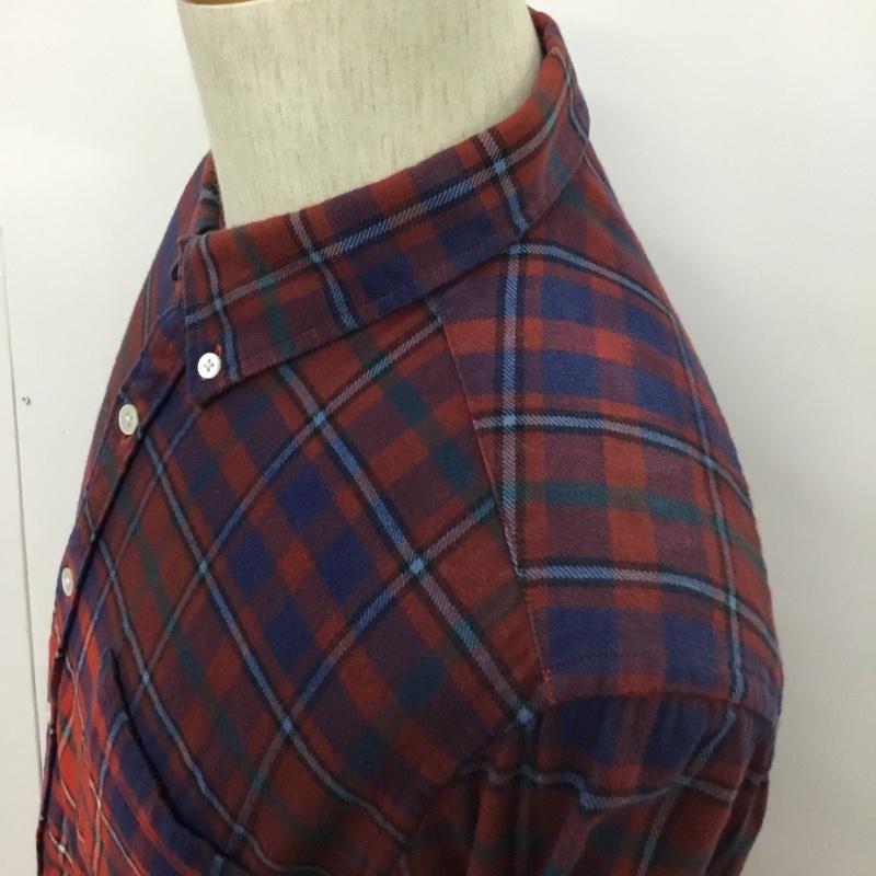 ユニフォームエクスペリメント uniform experiment シャツ、ブラウス 長袖 UE-112026 SPRAY FLANNEL CHECK TIGHT B.D SHIRT 2 チェック 赤 / レッド / X 白 / ホワイト / X 黒 / ブラック / X 紺 / ネイビー / メンズ USED 古着 中古 10085707