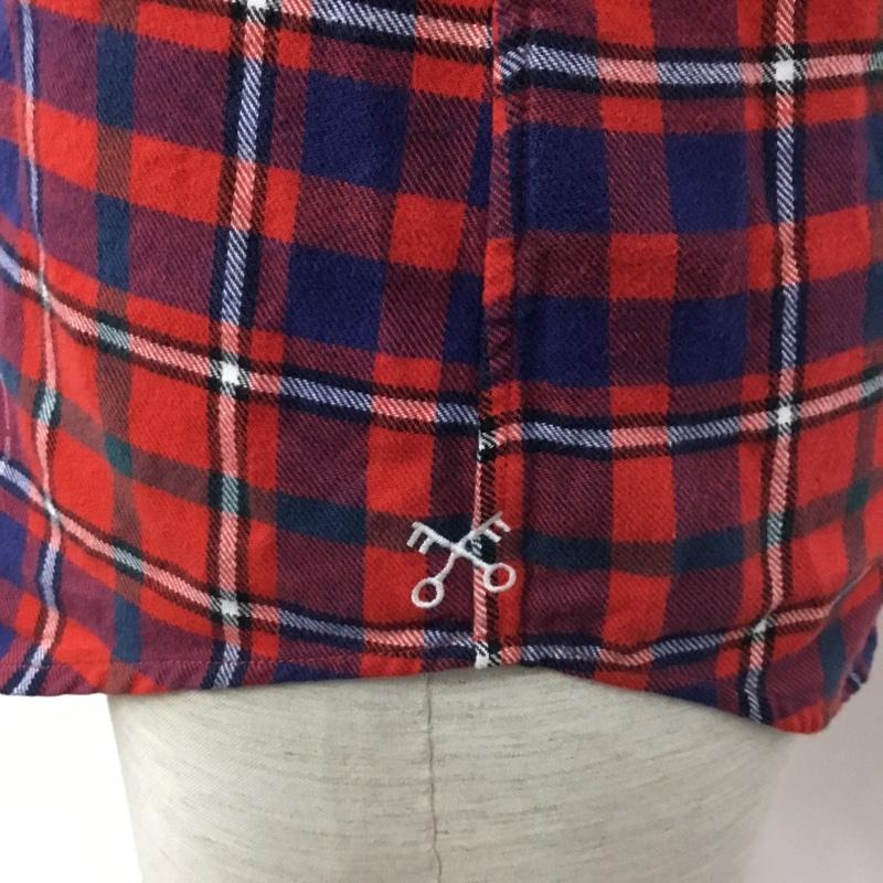 ユニフォームエクスペリメント uniform experiment シャツ、ブラウス 長袖 UE-112026 SPRAY FLANNEL CHECK TIGHT B.D SHIRT 2 チェック 赤 / レッド / X 白 / ホワイト / X 黒 / ブラック / X 紺 / ネイビー / メンズ USED 古着 中古 10085707