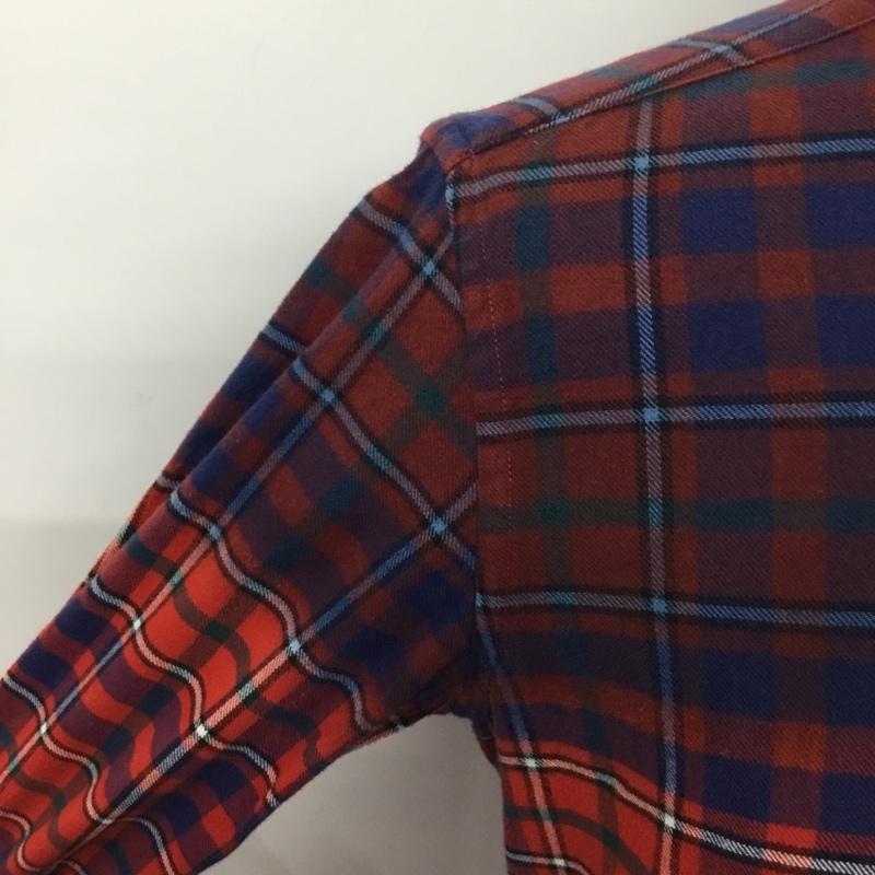 ユニフォームエクスペリメント uniform experiment シャツ、ブラウス 長袖 UE-112026 SPRAY FLANNEL CHECK TIGHT B.D SHIRT 2 チェック 赤 / レッド / X 白 / ホワイト / X 黒 / ブラック / X 紺 / ネイビー / メンズ USED 古着 中古 10085707