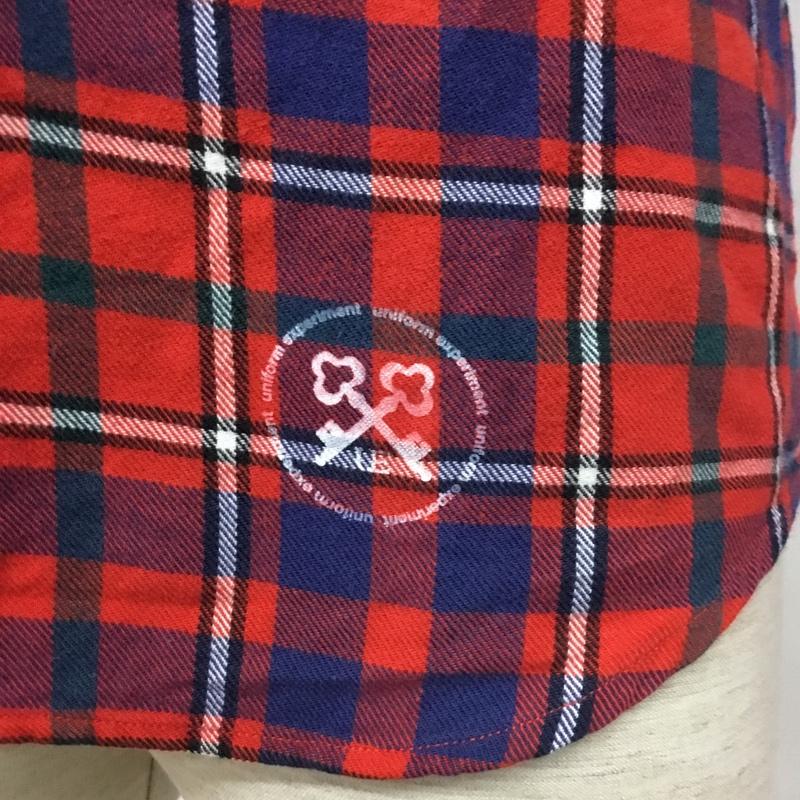 ユニフォームエクスペリメント uniform experiment シャツ、ブラウス 長袖 UE-112026 SPRAY FLANNEL CHECK TIGHT B.D SHIRT 2 チェック 赤 / レッド / X 白 / ホワイト / X 黒 / ブラック / X 紺 / ネイビー / メンズ USED 古着 中古 10085707