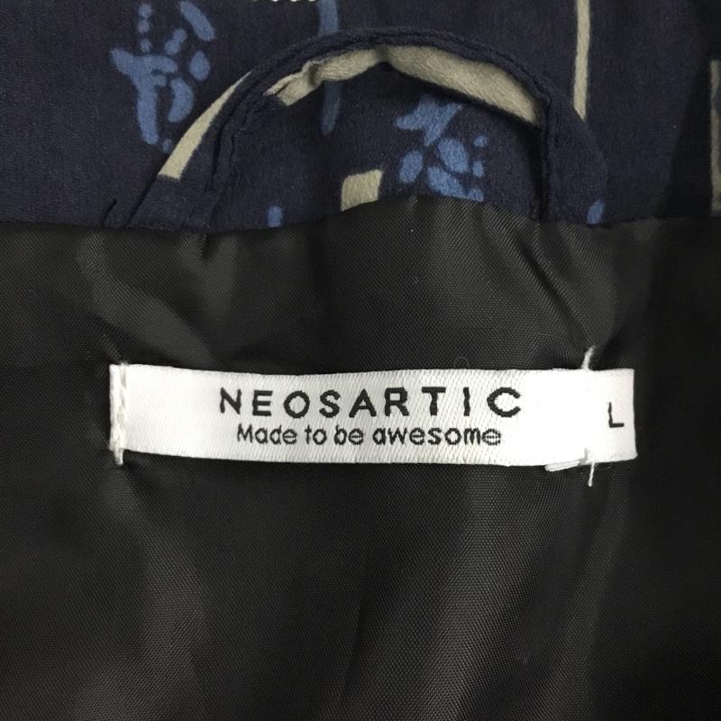 古着 USED ジャケット、上着 ジャケット、ブレザー NEOSARTIC T219091 シャツジャケット L 総柄 紺 / ネイビー / X 青 / ブルー / X 灰 / グレー / メンズ USED 古着 中古 10085709