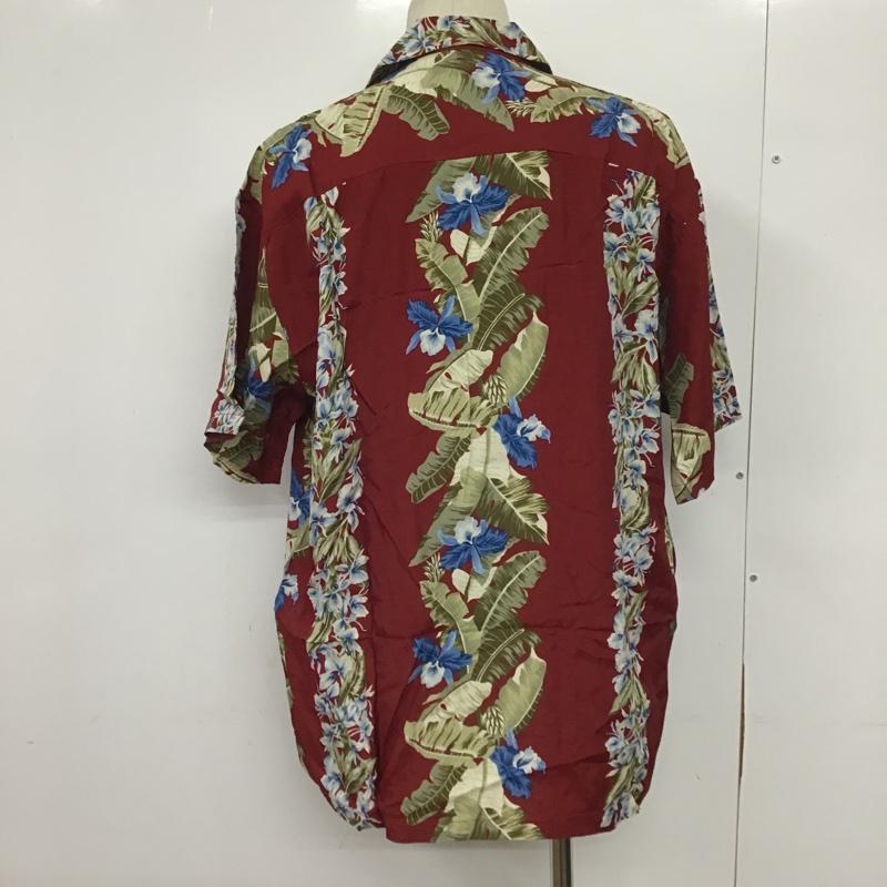 古着 USED シャツ、ブラウス 半袖 アロハシャツ オープンカラー M 花柄 えんじ / ワインレッド / メンズ USED 古着 中古 10085716