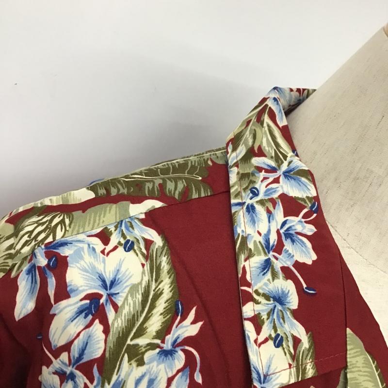 古着 USED シャツ、ブラウス 半袖 アロハシャツ オープンカラー M 花柄 えんじ / ワインレッド / メンズ USED 古着 中古 10085716