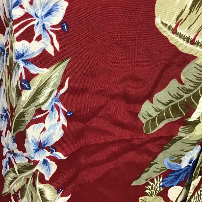 古着 USED シャツ、ブラウス 半袖 アロハシャツ オープンカラー M 花柄 えんじ / ワインレッド / メンズ USED 古着 中古 10085716