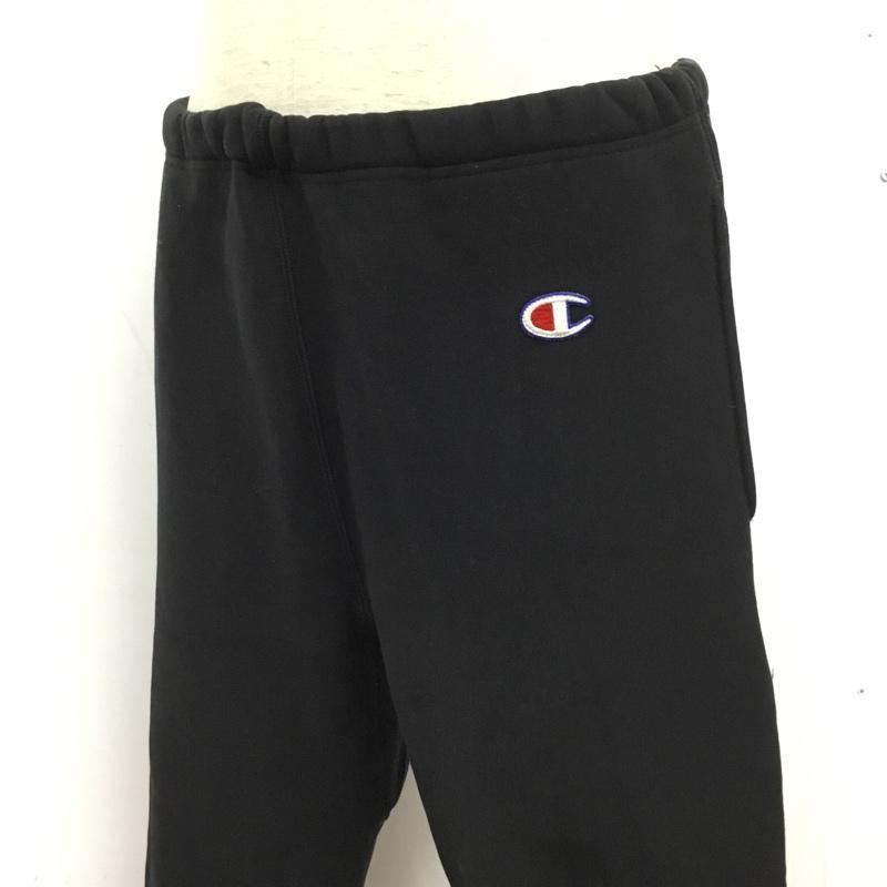 チャンピオン Champion ボトムス ボトムス C3-U217 WIND STOPPER スウェットパンツ 裏起毛 L ワンポイント 黒 / ブラック / メンズ USED 古着 中古 10085732