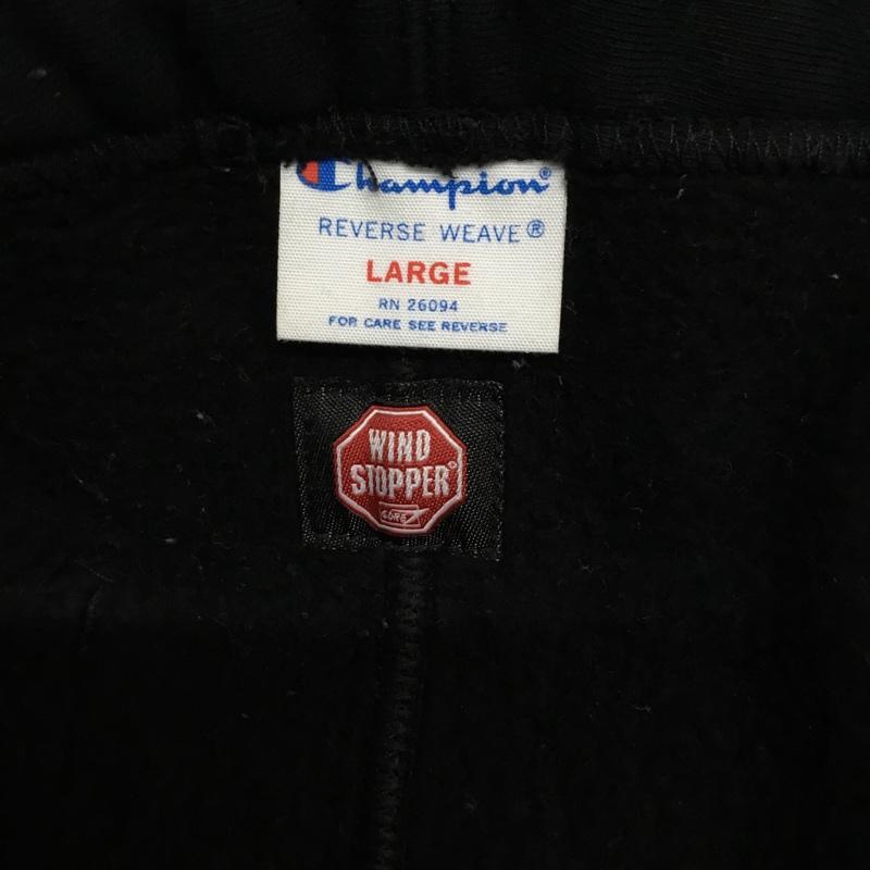 チャンピオン Champion ボトムス ボトムス C3-U217 WIND STOPPER スウェットパンツ 裏起毛 L ワンポイント 黒 / ブラック / メンズ USED 古着 中古 10085732