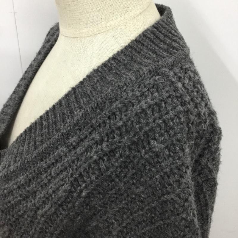 マウジー MOUSSY ニット、セーター 長袖 010CA370-6480 V NECK LOOSE KNIT FREE 無地 灰 / グレー / レディース USED 古着 中古 10085854