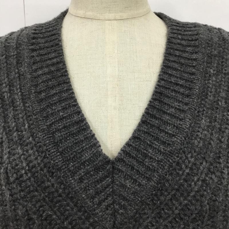 マウジー MOUSSY ニット、セーター 長袖 010CA370-6480 V NECK LOOSE KNIT FREE 無地 灰 / グレー / レディース USED 古着 中古 10085854