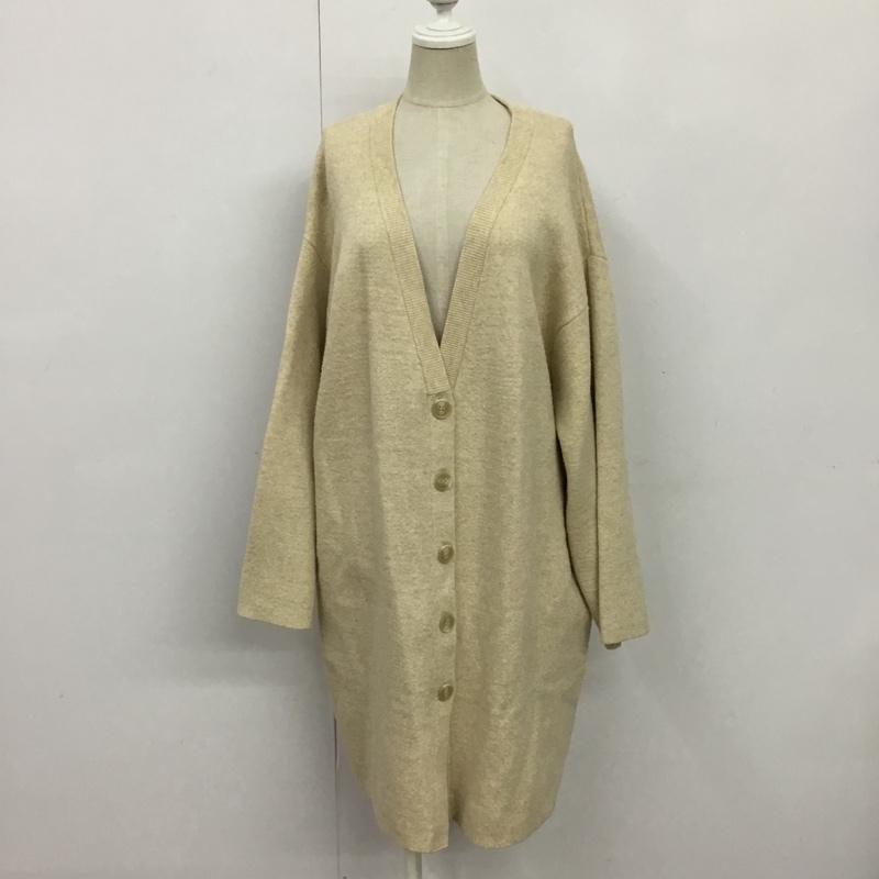 マウジー MOUSSY カーディガン 長袖 010CAB70-6560 OVER SIZED LONG カーディガン FREE 無地 アイボリー / アイボリー / レディース USED 古着 中古 10085855