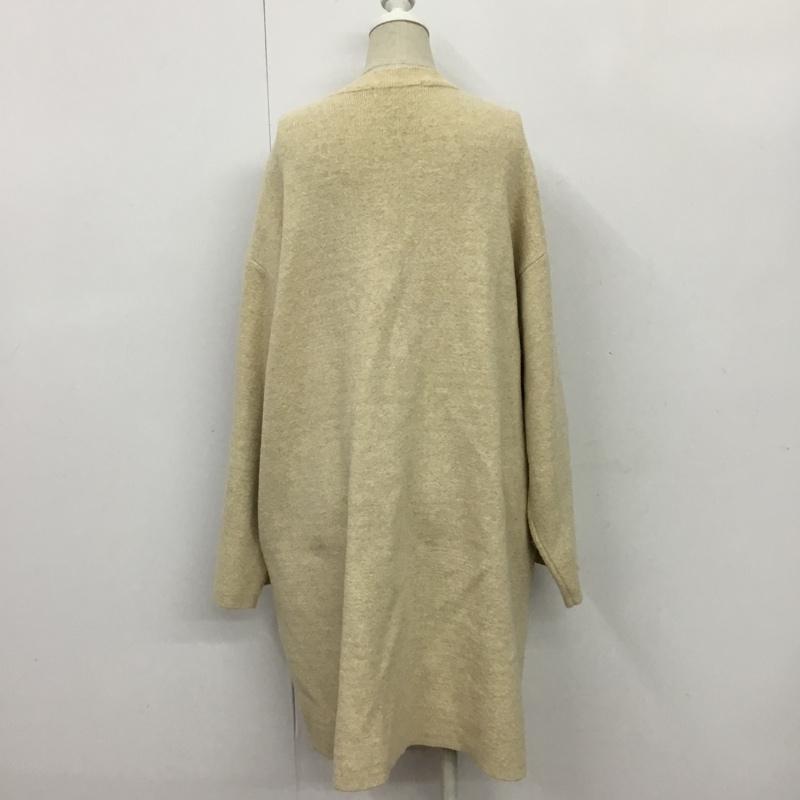 マウジー MOUSSY カーディガン 長袖 010CAB70-6560 OVER SIZED LONG カーディガン FREE 無地 アイボリー / アイボリー / レディース USED 古着 中古 10085855