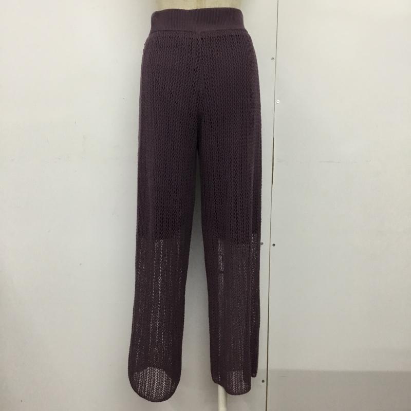 ジーナシス JEANASIS ボトムス ボトムス JS050480MW 7Gコードヤーンパンツ FREE 無地 紫 / パープル / レディース USED 古着 中古 10085954