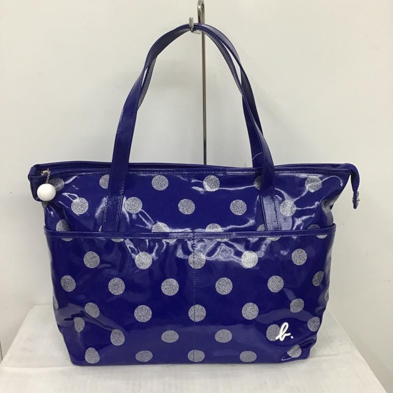 アニエスベー ボヤージュ agnes b. VOYAGE トートバッグ トートバッグ ドット 青 / ブルー / X 銀 / シルバー / レディース USED 古着 中古 10086097