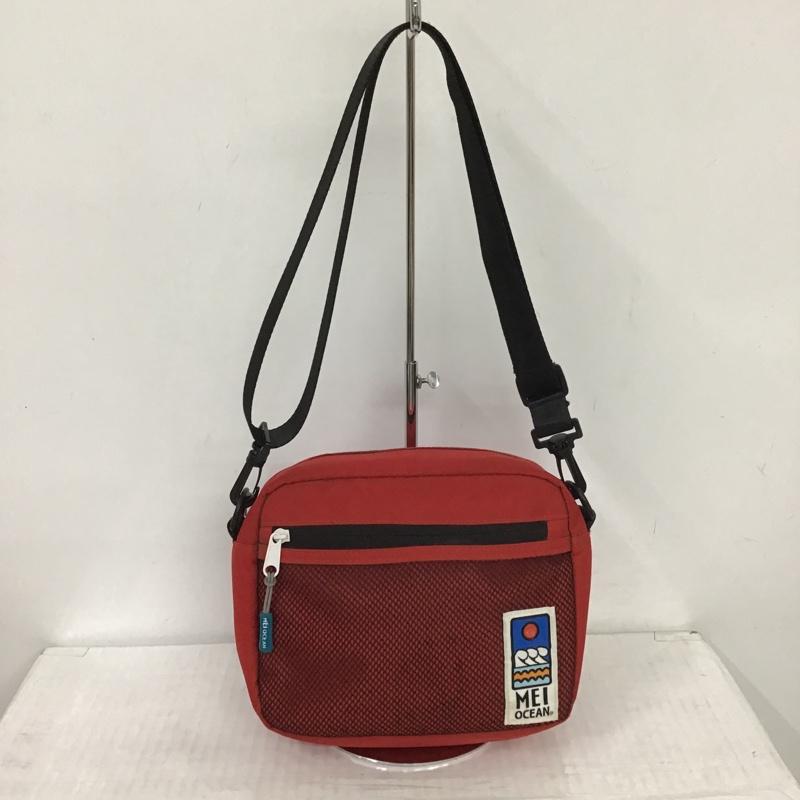 メイ MEI ショルダーバッグ ショルダーバッグ ロゴ、文字 黒 / ブラック / X 赤 / レッド / レディース USED 古着 中古 10086098