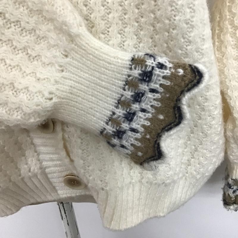古着 USED カーディガン 長袖 ビッグカラー セーラーカラー 無地 白 / ホワイト / X ベージュ / ベージュ / X 紺 / ネイビー / レディース USED 古着 中古 10086102