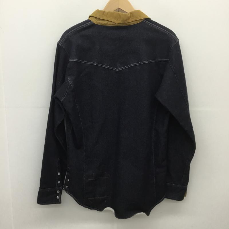 バーンアウト Burnout シャツ、ブラウス 長袖 スウェット スキッパー シャツ M インディゴ / インディゴ / メンズ USED 古着 中古 10086215