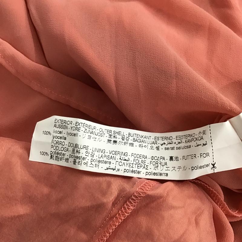 ザラ ZARA ワンピース ひざ丈スカート L 無地 桃 / ピンク / レディース USED 古着 中古 10086228