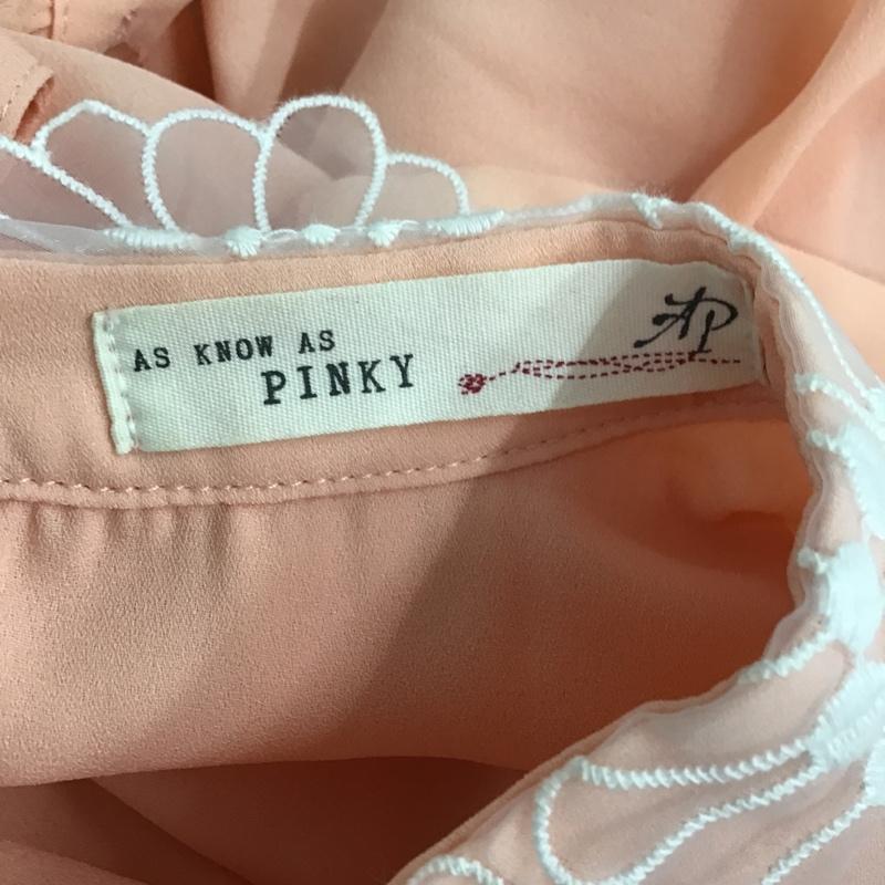 アズノゥアズピンキー AS KNOW AS PINKY シャツ、ブラウス 半袖 無地 桃 / ピンク / レディース USED 古着 中古 10086234