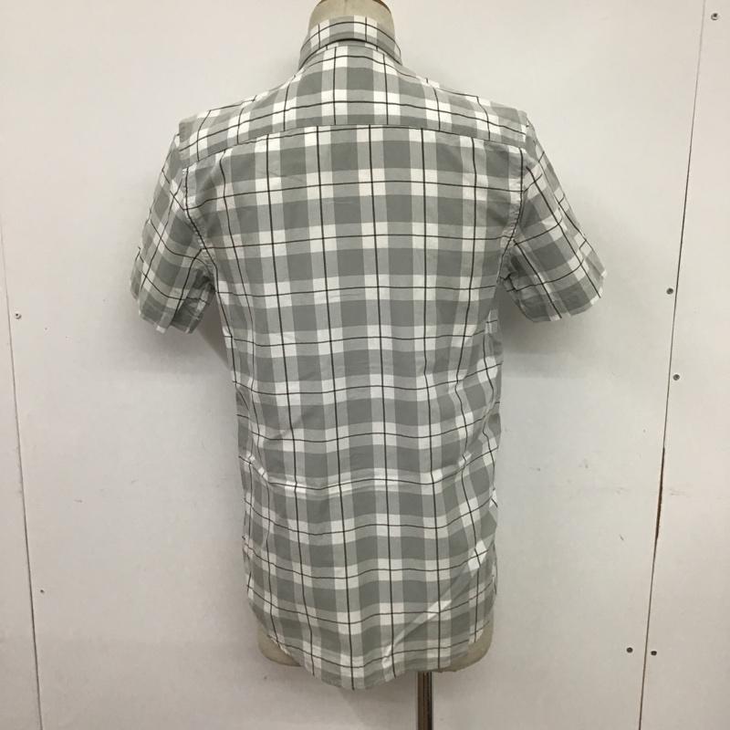 サタデーズサーフニューヨークシティー SATURDAYS SURF NYC シャツ、ブラウス 半袖 Esquina Oxford Plaid タグ付き ボタンダウン S チェック 白 / ホワイト / X 黒 / ブラック / X 灰 / グレー / メンズ USED 古着 中古 10086278
