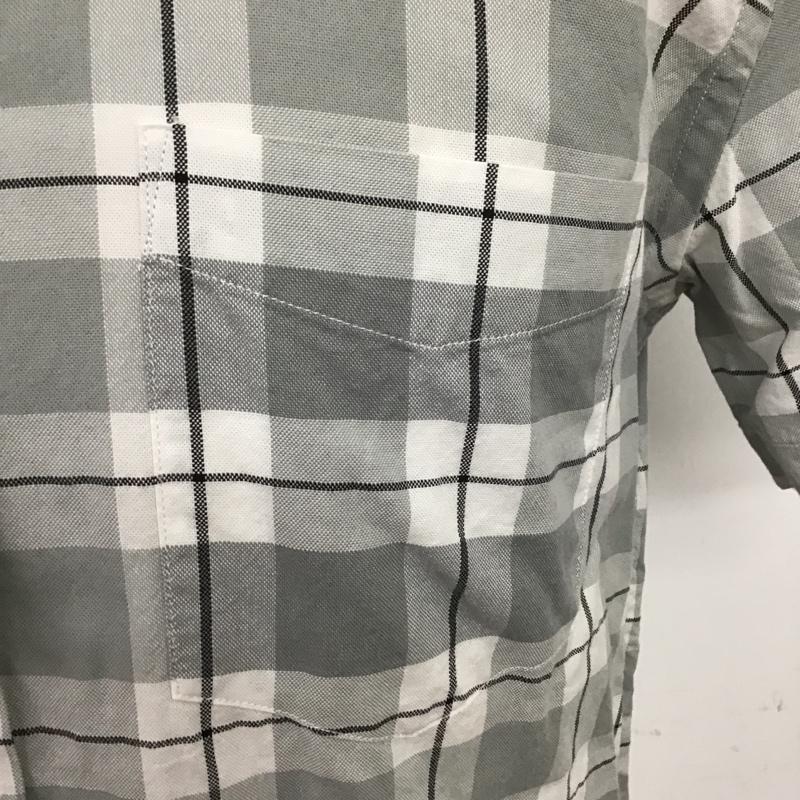 サタデーズサーフニューヨークシティー SATURDAYS SURF NYC シャツ、ブラウス 半袖 Esquina Oxford Plaid タグ付き ボタンダウン S チェック 白 / ホワイト / X 黒 / ブラック / X 灰 / グレー / メンズ USED 古着 中古 10086278