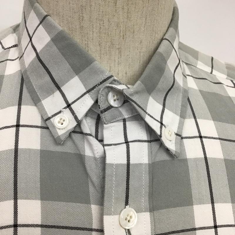 サタデーズサーフニューヨークシティー SATURDAYS SURF NYC シャツ、ブラウス 半袖 Esquina Oxford Plaid タグ付き ボタンダウン S チェック 白 / ホワイト / X 黒 / ブラック / X 灰 / グレー / メンズ USED 古着 中古 10086278