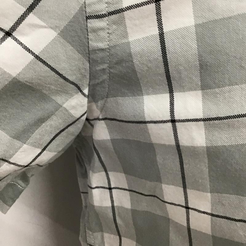 サタデーズサーフニューヨークシティー SATURDAYS SURF NYC シャツ、ブラウス 半袖 Esquina Oxford Plaid タグ付き ボタンダウン S チェック 白 / ホワイト / X 黒 / ブラック / X 灰 / グレー / メンズ USED 古着 中古 10086278