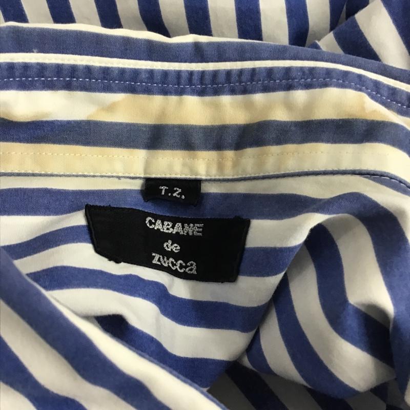 カバンドズッカ CABANE de ZUCCa シャツ、ブラウス 半袖 ボタンダウンシャツ M ストライプ マルチカラー / マルチカラー / メンズ USED 古着 中古 10086288