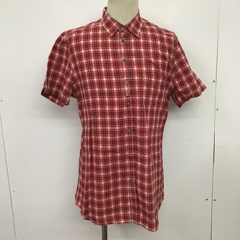 ディーゼル DIESEL シャツ、ブラウス 半袖 L チェック 赤 / レッド / X 白 / ホワイト / X 黒 / ブラック / メンズ USED 古着 中古 10086296