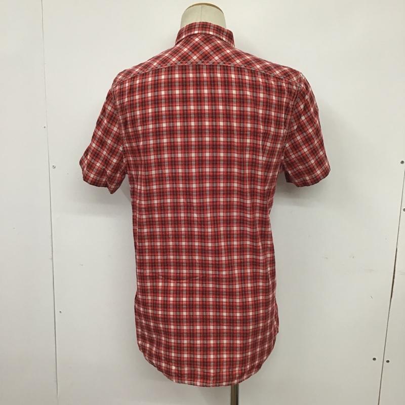 ディーゼル DIESEL シャツ、ブラウス 半袖 L チェック 赤 / レッド / X 白 / ホワイト / X 黒 / ブラック / メンズ USED 古着 中古 10086296