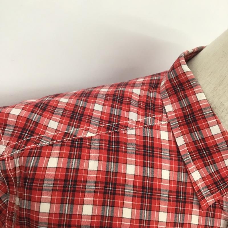 ディーゼル DIESEL シャツ、ブラウス 半袖 L チェック 赤 / レッド / X 白 / ホワイト / X 黒 / ブラック / メンズ USED 古着 中古 10086296