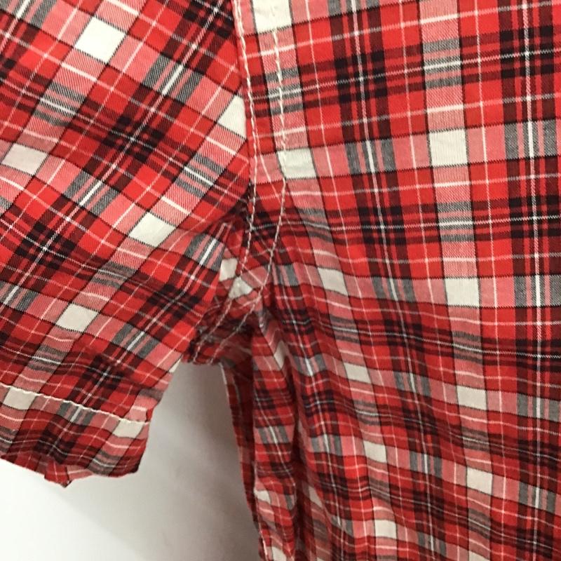 ディーゼル DIESEL シャツ、ブラウス 半袖 L チェック 赤 / レッド / X 白 / ホワイト / X 黒 / ブラック / メンズ USED 古着 中古 10086296