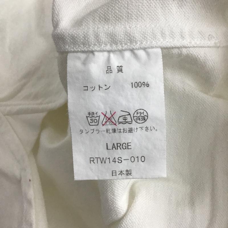 ロットワイラー ROTTWEILER シャツ、ブラウス 半袖 RTW14S-010 OX SS B.D SHIRT ボタンダウン L ロゴ、文字 白 / ホワイト / メンズ USED 古着 中古 10086305