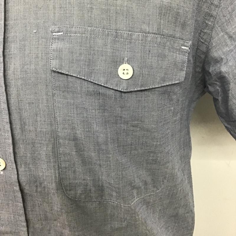 サタデーズ ニューヨークシティ Saturdays NYC シャツ、ブラウス 半袖 ボタンダウン S 無地 紺 / ネイビー / メンズ USED 古着 中古 10086313
