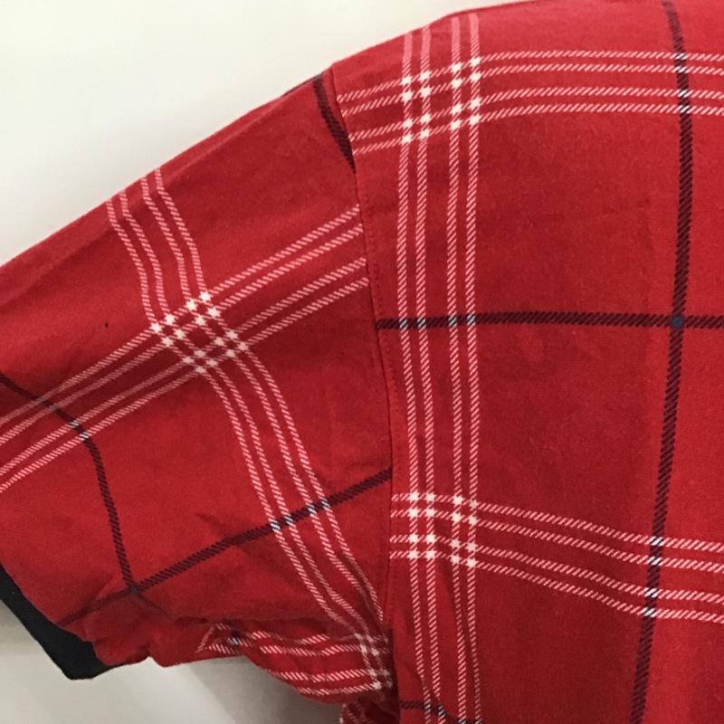 チャップスラルフローレン CHAPSRALPHLAUREN ポロシャツ 半袖 M チェック 赤 / レッド / X 紺 / ネイビー / X 白 / ホワイト / メンズ USED 古着 中古 10086320