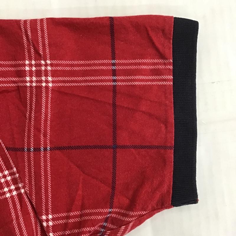 チャップスラルフローレン CHAPSRALPHLAUREN ポロシャツ 半袖 M チェック 赤 / レッド / X 紺 / ネイビー / X 白 / ホワイト / メンズ USED 古着 中古 10086320