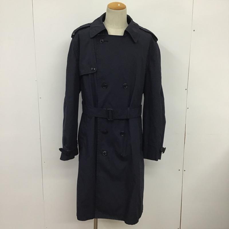 ディーエスシーピー DSCP コート トレンチコート 46R 無地 紺 / ネイビー / メンズ USED 古着 中古 10086324