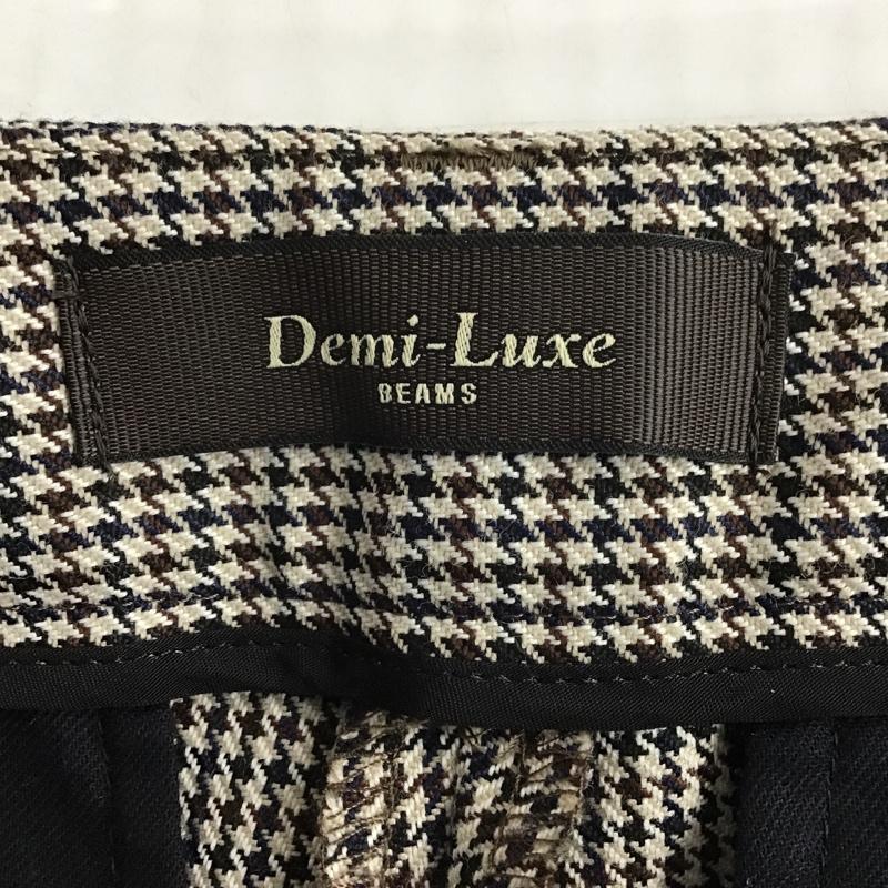 デミルクスビームス Demi-Luxe BEAMS ボトムス ボトムス 68-23-0352-126 クロップドパンツ 36 千鳥格子 ベージュ / ベージュ / X 茶 / ブラウン / X 黒 / ブラック / レディース USED 古着 中古 10086341