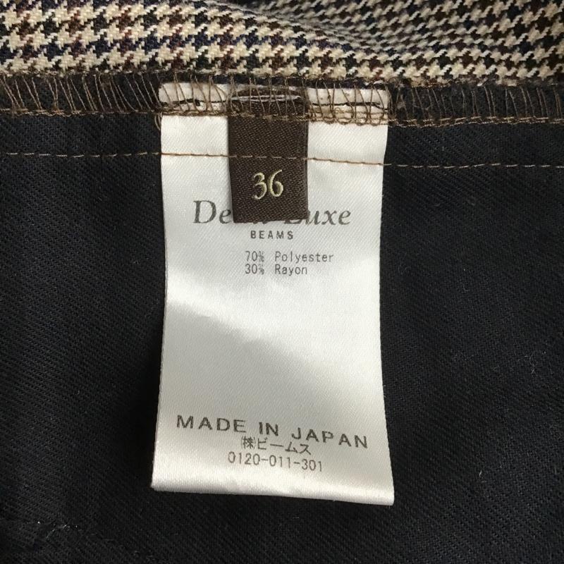デミルクスビームス Demi-Luxe BEAMS ボトムス ボトムス 68-23-0352-126 クロップドパンツ 36 千鳥格子 ベージュ / ベージュ / X 茶 / ブラウン / X 黒 / ブラック / レディース USED 古着 中古 10086341