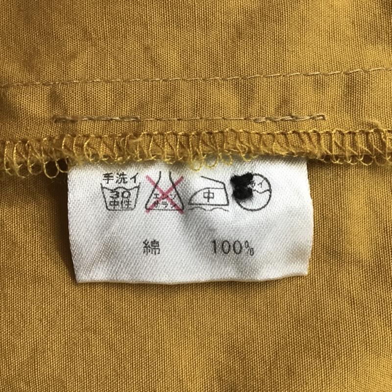 クライミー CRIMIE シャツ、ブラウス 半袖 オープンカラー M ロゴ、文字 黒 / ブラック / X マスタード / マスタード / メンズ USED 古着 中古 10086346