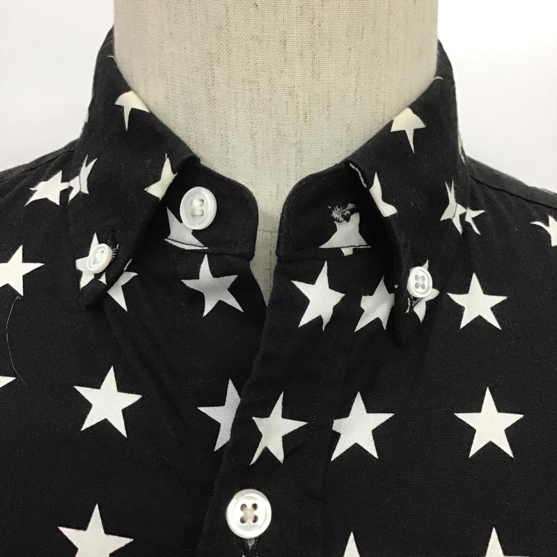 ギルティーパーティーズ GUILTYPARTIES シャツ、ブラウス 半袖 15SS-P-SHI-08 WACKO MARIA ボダンダウン S 星 黒 / ブラック / X 白 / ホワイト / メンズ USED 古着 中古 10086349