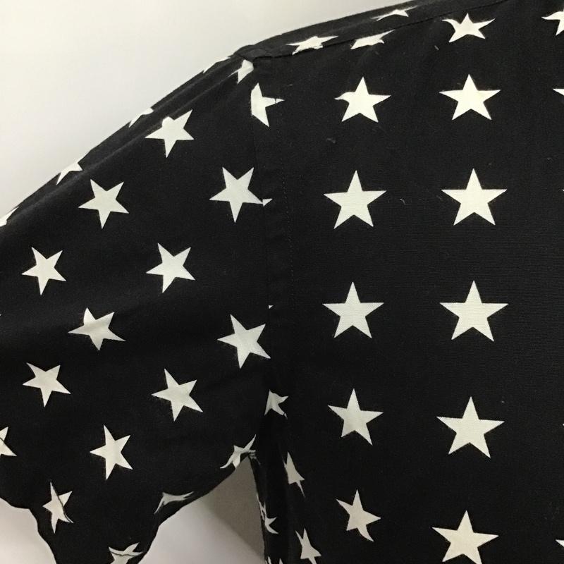ギルティーパーティーズ GUILTYPARTIES シャツ、ブラウス 半袖 15SS-P-SHI-08 WACKO MARIA ボダンダウン S 星 黒 / ブラック / X 白 / ホワイト / メンズ USED 古着 中古 10086349