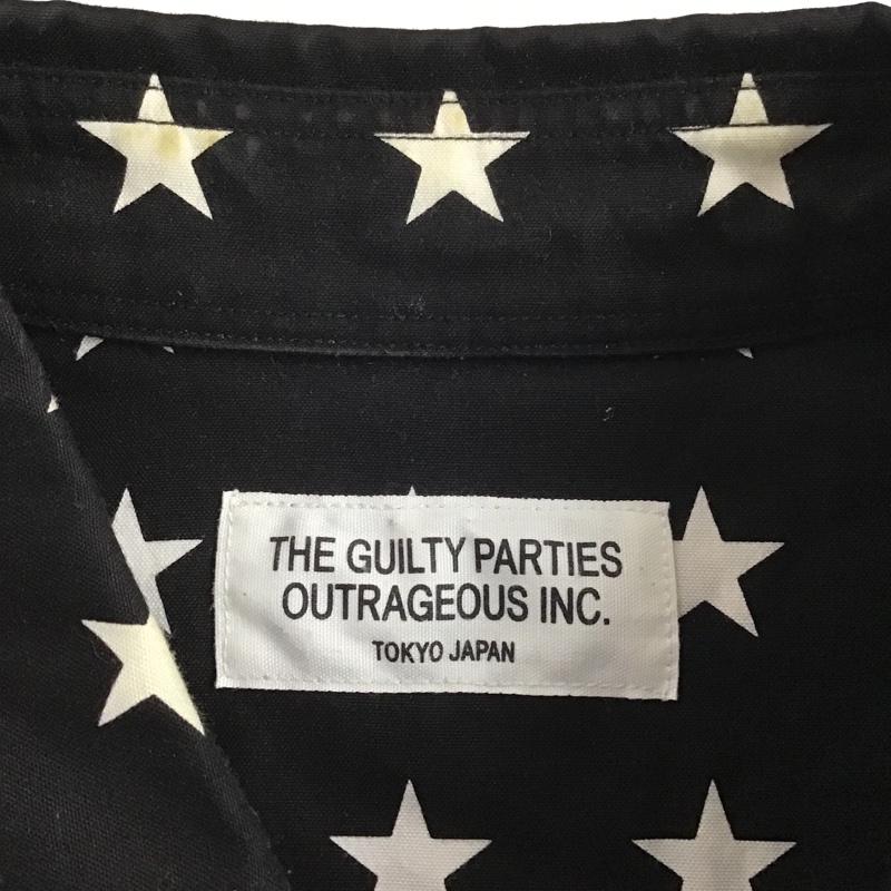 ギルティーパーティーズ GUILTYPARTIES シャツ、ブラウス 半袖 15SS-P-SHI-08 WACKO MARIA ボダンダウン S 星 黒 / ブラック / X 白 / ホワイト / メンズ USED 古着 中古 10086349