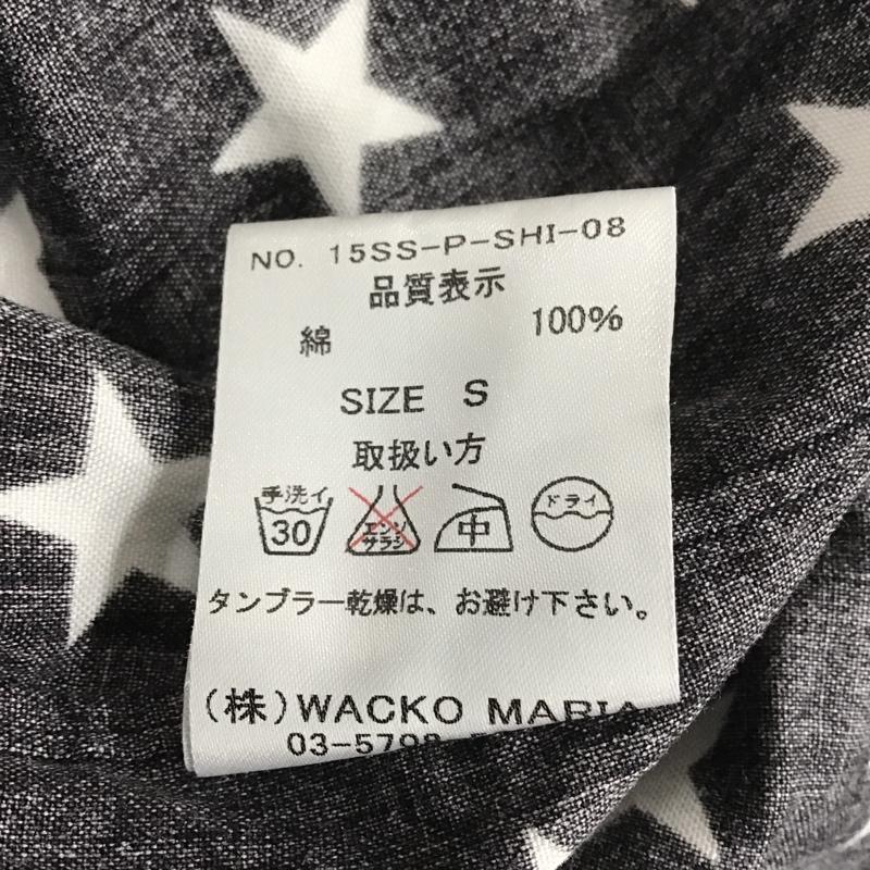 ギルティーパーティーズ GUILTYPARTIES シャツ、ブラウス 半袖 15SS-P-SHI-08 WACKO MARIA ボダンダウン S 星 黒 / ブラック / X 白 / ホワイト / メンズ USED 古着 中古 10086349