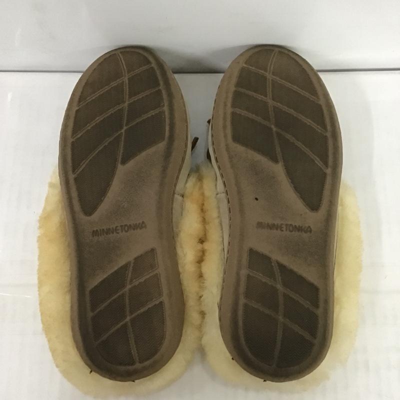 ミネトンカ Minnetonka スリッポン スリッポン US:8 無地 ベージュ / ベージュ / レディース USED 古着 中古 10086385