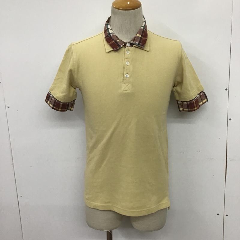 アバハウス ABAHOUSE ポロシャツ 半袖 2 チェック ベージュ / ベージュ / メンズ USED 古着 中古 10086472