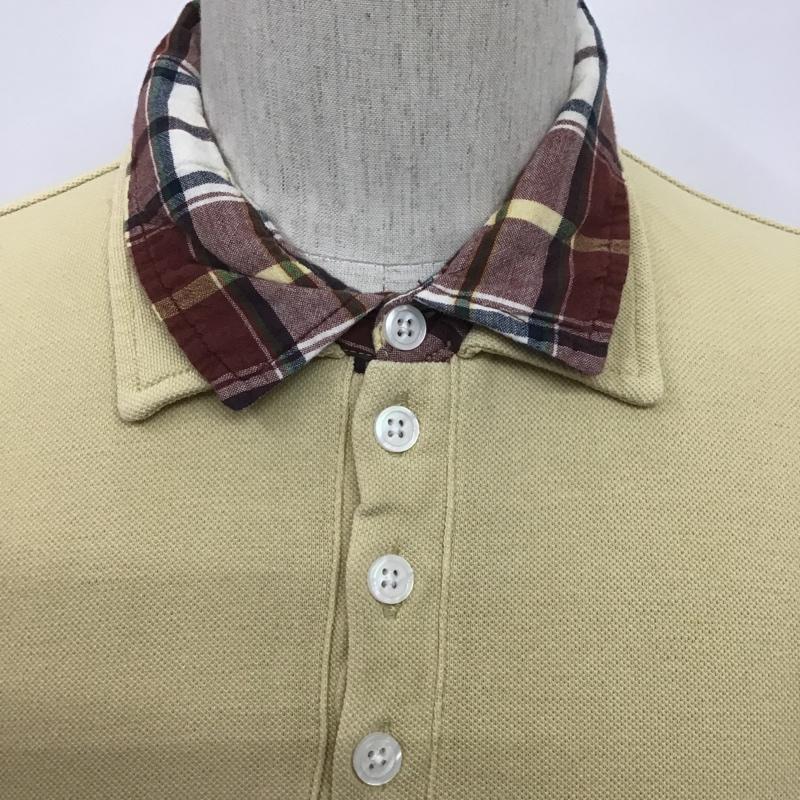 アバハウス ABAHOUSE ポロシャツ 半袖 2 チェック ベージュ / ベージュ / メンズ USED 古着 中古 10086472