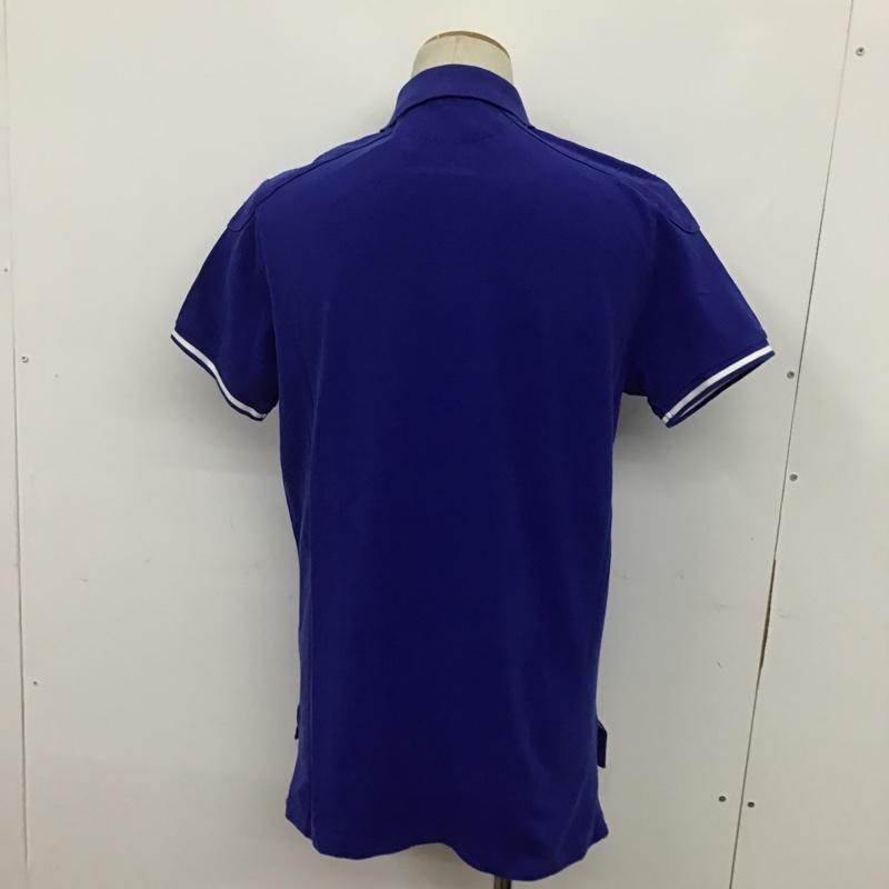 ポロラルフローレン POLO RALPH LAUREN ポロシャツ 半袖 ブルドック M ロゴ、文字 青 / ブルー / メンズ USED 古着 中古 10086477